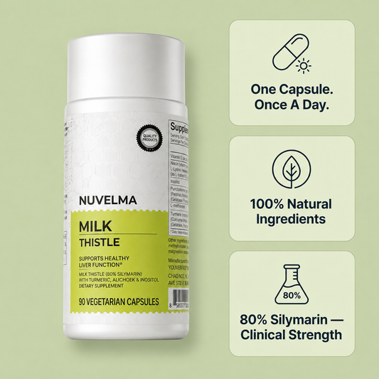 Milk Thistle Liver Detox – 80% Silymarin Formula